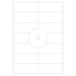 Etykiety samoprzylepne 97x42,5 100 szt. A4 MAT